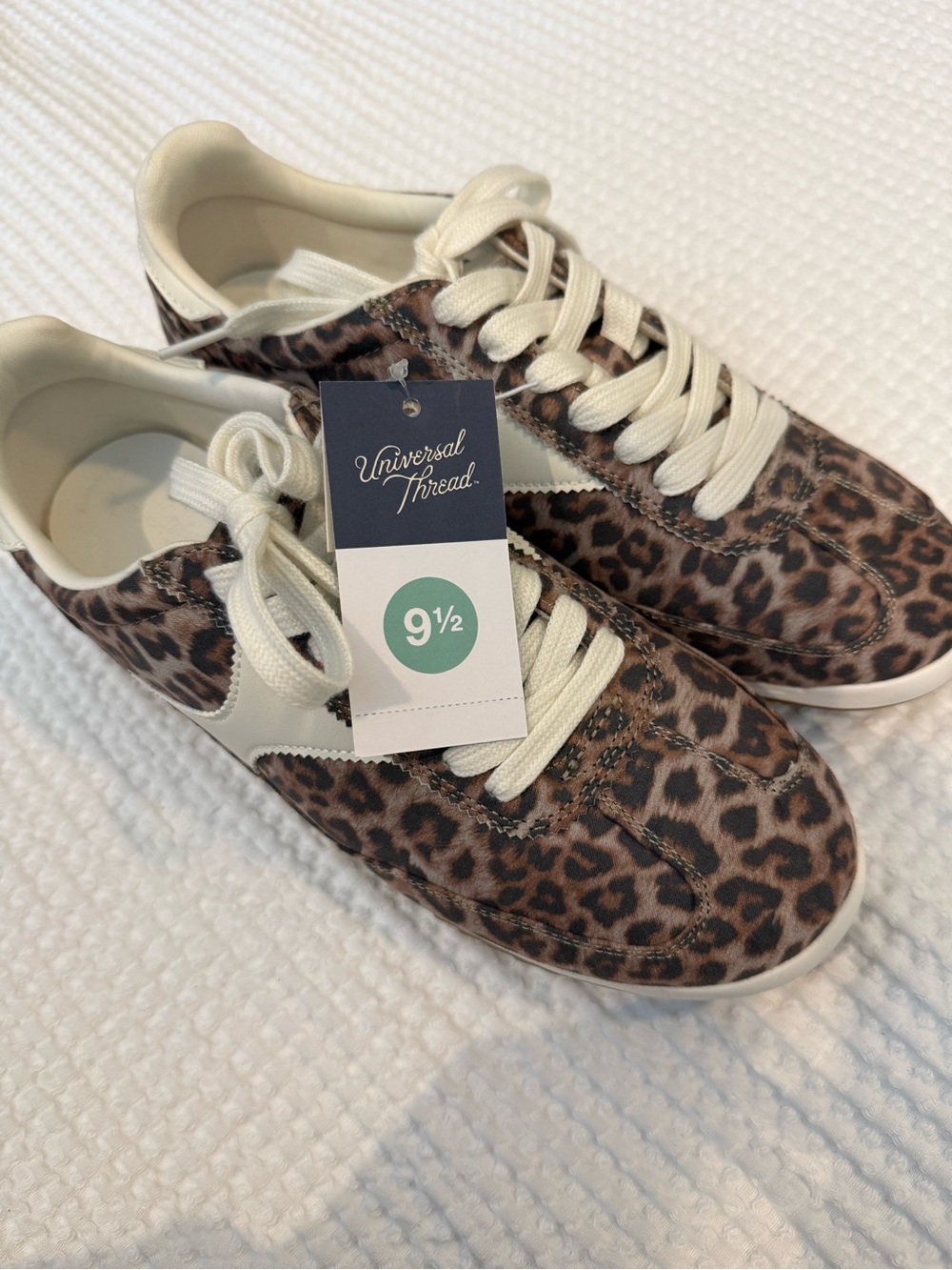 Universal Thread Leopard-Print Women's Sneakers in Brown and Cream